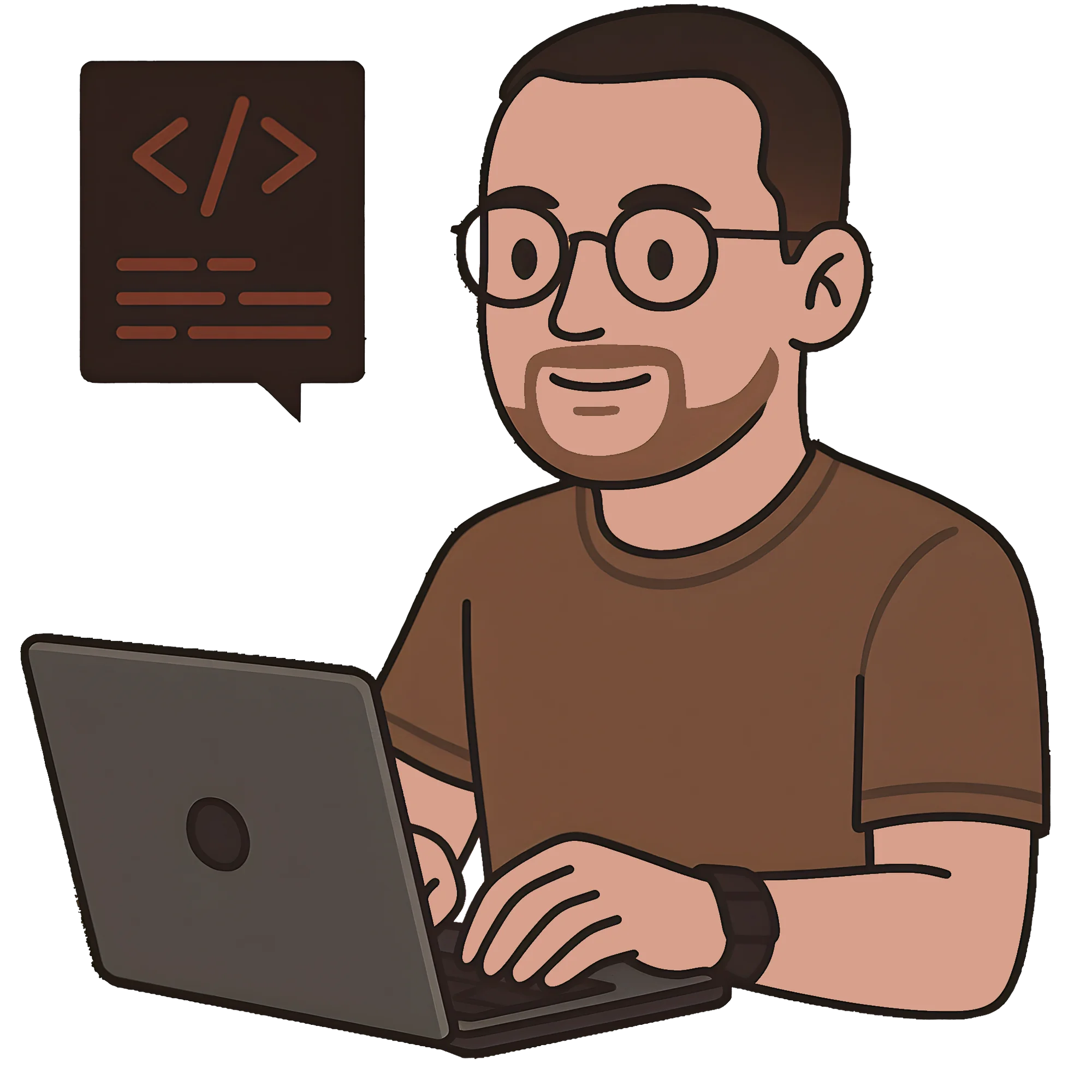 avatar d'anthony tapant du code sur son ordinateur