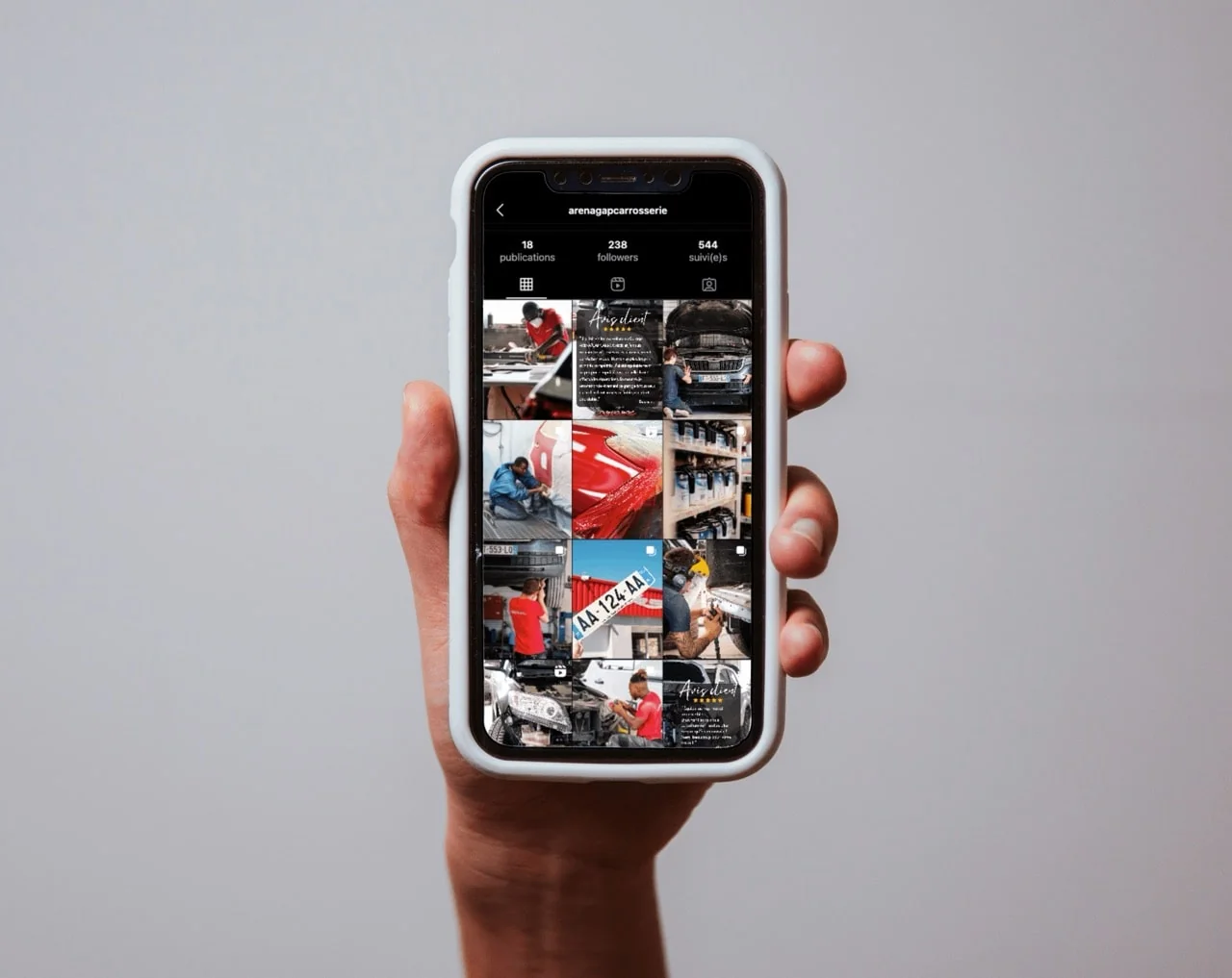 feed instagram avec des photos professionnelles et cohérentes
