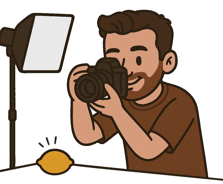 avatar de tony qui prend une photo d'un citron