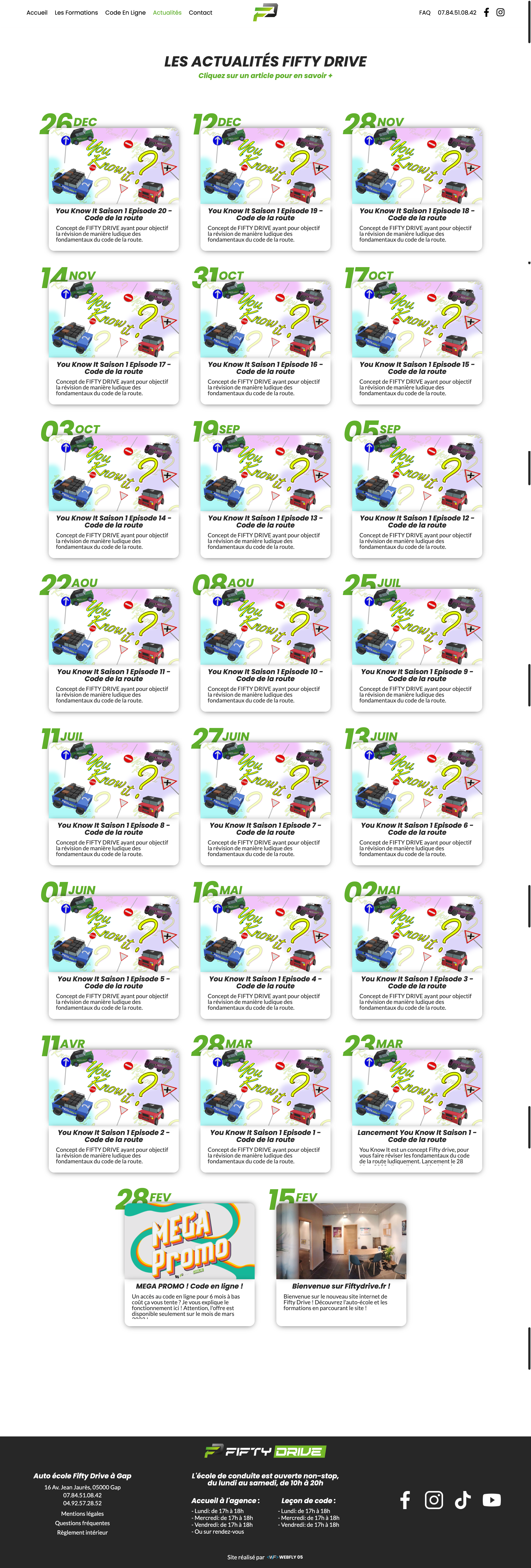 mockup d'un ordinateur affichant le nouveau site fiftydrive.fr