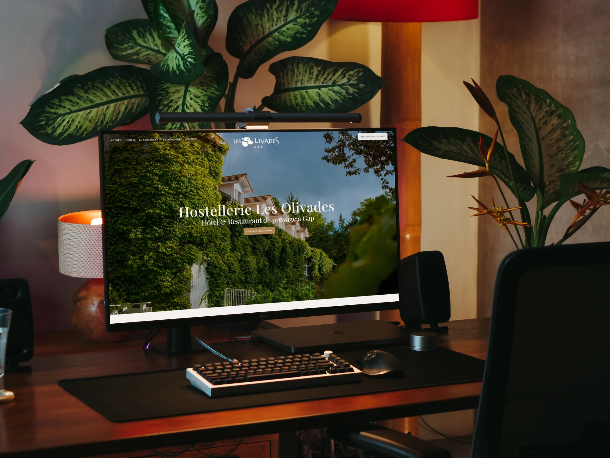 mockup du projet les olivades